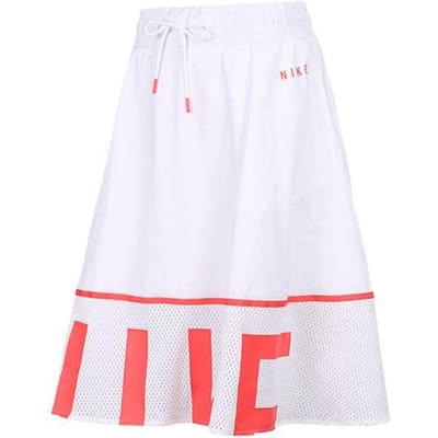Nike Casual Lange Rokken Dames Wit Matige Middellange A-lijn Rok 893662-100 L