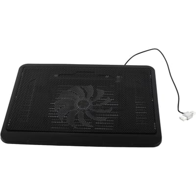 Laptopkoeler Koelpad Basis Grote Ventilator USB Standaard voor 14  of kleiner Notebook Zwart zwart