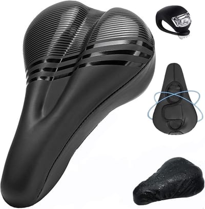 Fietszadelhoes Gel - Zadeldekje Comfort - Comfortabel Fietsen - Extra Zachte Vulling - 28.5 cm Lengte - Zwart