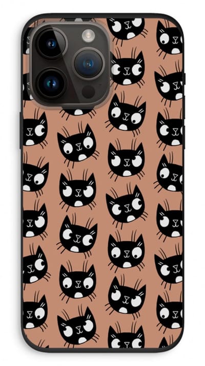 Case Company® - Hoesje geschikt voor iPhone 14 Pro Max hoesje - Kat - Biologisch Afbreekbaar Telefoonhoesje - Bescherming alle Kanten en Schermrand