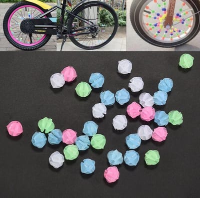 New Age Devi - Fiets spaakkralen 36 stuks - glow in the dark - spaakkralen - fietskraal kinderfiets - spaakkralen voor een kinderfiets - spaakkralen kinderen - fietskralen - fietskralen voor kinderen - gekleurde spaak kralen