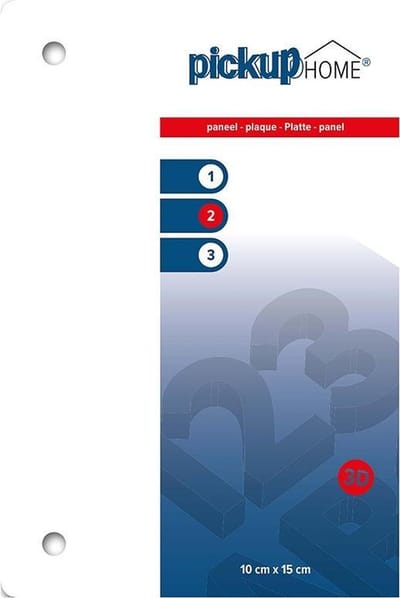Pickup 3D Home plaat wit acrylaat blanco blanko 3 mm - 10x15 cm