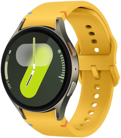 Siliconen bandje - geschikt voor Samsung Galaxy Watch 7 (40 & 44mm) / Watch 6 (Classic) / Watch 5 (Pro) / Watch 4 (Classic) / Watch FE - glad met gespsluiting - geel