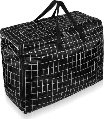 SnelShoppen - 1 Pcs 105L Extra Grote Opbergtassen Bedlinnen, Waterdichte Verhuiszakken voor Kleding, Duvets, Dekens, Kussens, Kerstopslag, Sterke Oxfo