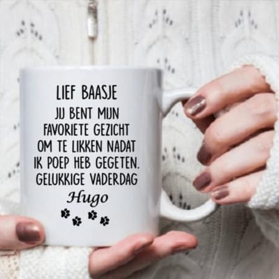Beker "lief baasje" - Vaderdag - Grappige mok