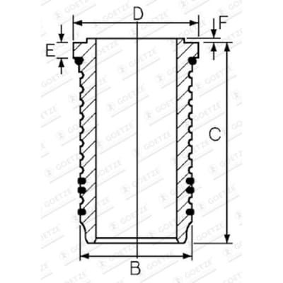 Goetze Engine Voering, cilinderkop GOETZE 14-676420-00
