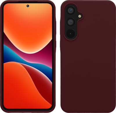 kwmobile telefoonhoesje geschikt voor Samsung Galaxy A55 5G - Hoesje met siliconen coating - Smartphone case in bordeaux-violet