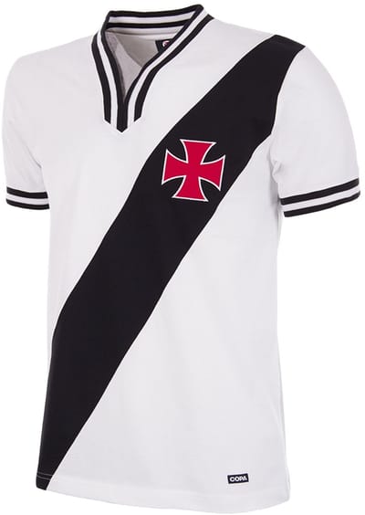 COPA - Vasco da Gama Uitshirt 1975 Retro Voetbal Shirt - Heren - Wit - XL