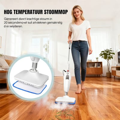 Elektrische Stoommop, Handmodel, Stoomreiniger, Vloer- en Tapijtreiniger, 1500 W, 2 Snelheden