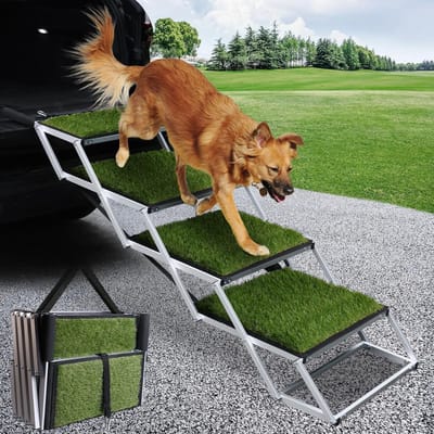 Opvouwbare hondentrap auto met antislip oppervlak - instelbare hoogte en lengte - tot 113 kg