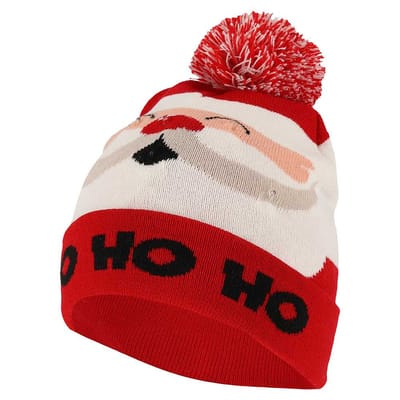 Kerstmuts kinderen - Multi Rood - One Size - kerstmuts met lichtjes - kerstmutsen - kerstmuts peuter - kerstmuts kinderen met licht
