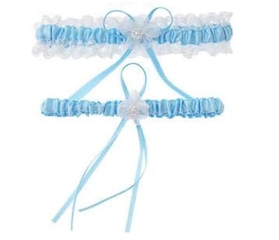 Jumada's - Kousenband - Bruiloft - Vrijgezellenfeest - Lingerie - Sexy Look - Licht Blauw