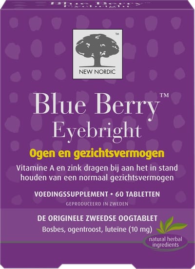 New Nordic Blue Berry Eyebright - Ogen en gezichtsvermogen - Voedingssupplement - 60 stuks