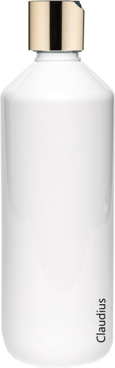 Lege Plastic Fles 500 ml PET - Wit - met gouden klepdop - set van 10 stuks - navulbaar - leeg