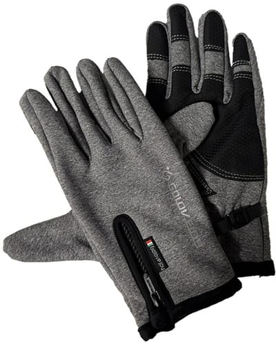 Grijze handschoenen - Touch vinger - Grijs - Sporthandschoenen - Large - 1 paar - Sport handschoen - Warme handschoenen - CHPN