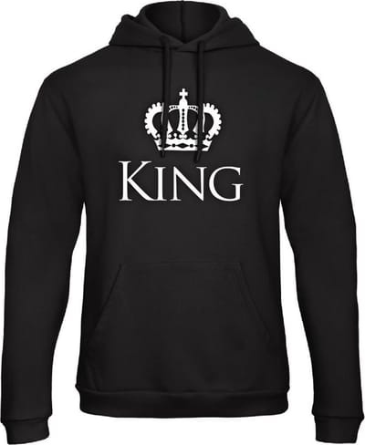 King / Queen Hoodie Classic (King - Maat L) | Koppel Cadeau | Valentijn Cadeautje voor hem & haar