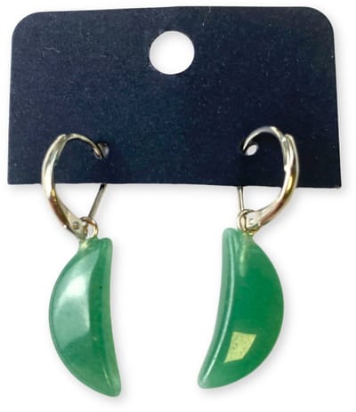 Aventurijn Maan oorbellen - fashion jewelry