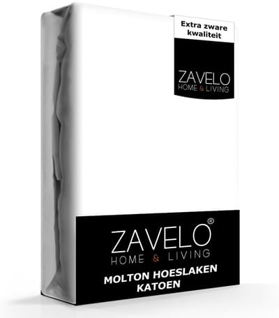 Zavelo Molton Hoeslaken (100% Katoen)-Lits-jumeaux (200x200 cm)
