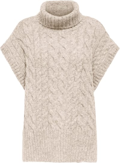 Only Trui Onlida Life Sl Rollneck Vest Cc Knt 15351102 Birch/melange Dames Maat - S