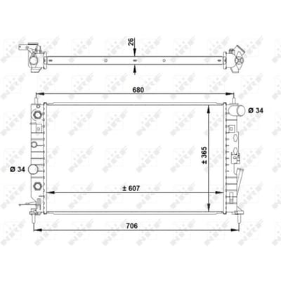 Radiator, motorkoeling NRF 50218