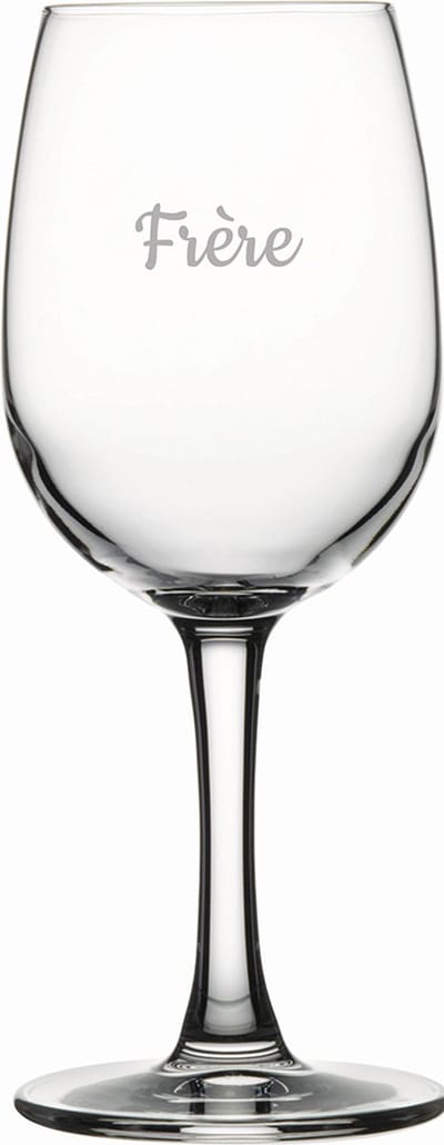 Witte wijnglas gegraveerd - 26cl - Frere