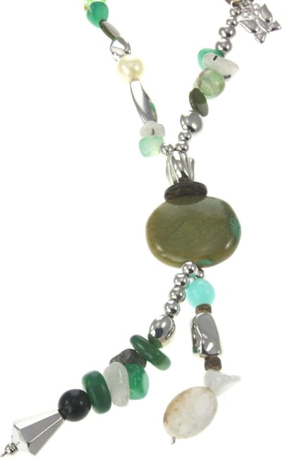 Behave - Ketting met steentjes en kralen - Trendy sieraden - Nikkelvrij - 62 cm + 7 cm verlengketting