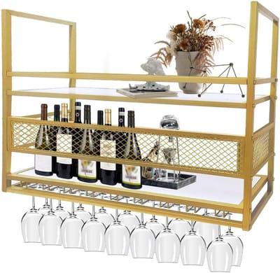SVN® Barkast - Drankkast - Barmeubel - Goud -‎25cm x 150cm x 90cm