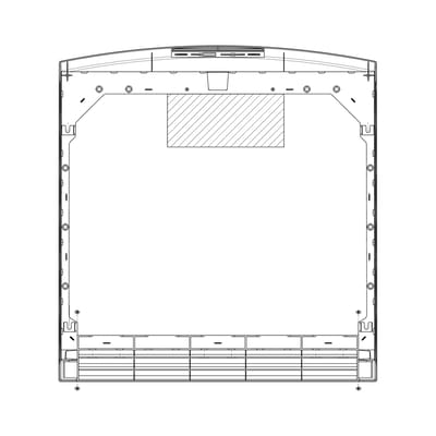 AEG bovenblad, neutraal, 256,600.4x634.5mmVIP 2064200237