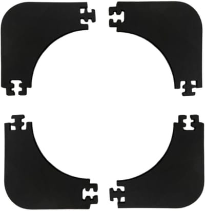 Dartbord Omranding - Muurbeschermer - Recreatief Spel - Gekussende Structuur - 45 cm Binnendiameter - Zwart