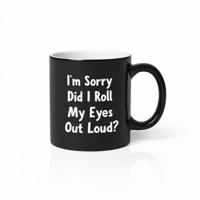Grappige “Did I Roll My Eyes Out Loud?” Zwarte Magic Mok – Sarcastische Quote – 330 ml Warmtegevoelige Koffiemok