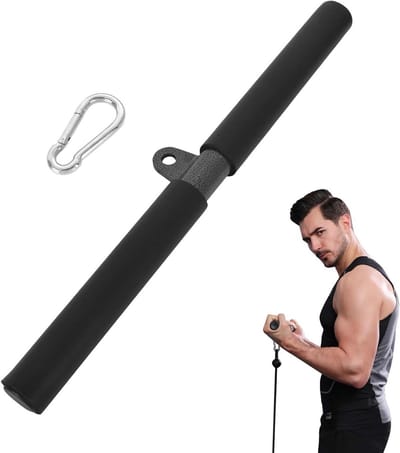 Rotating Straight Pull Bar voor Fitness, Bicep en Tricep Training, Ideaal voor Lat Pulldown en Spierversterking met Antislip Handvat