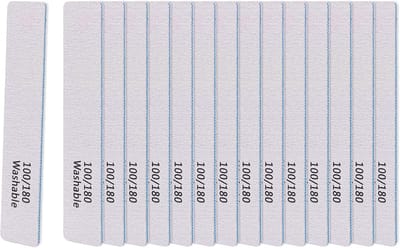 15x Professionele Dubbelzijdige Nagelvijlen - 100/180 Grit - Herbruikbaar