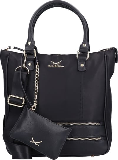 Sansibar Handtas Schoudertas Shopper Bag Black Zwart