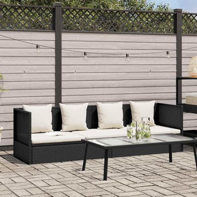 Tuinbed met kussen - Ligbed Tuin - Buiten Ontspannen - 7-voudig verstelbaar - 200 x 60 cm - Zwart