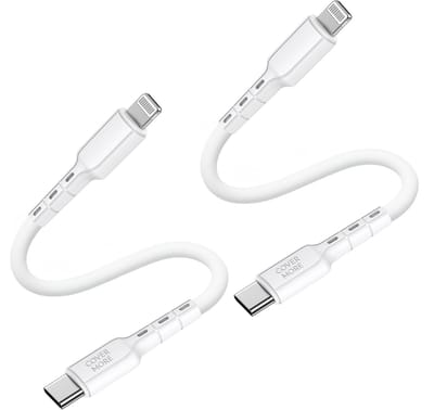 2x usb C naar geschikt voor Lightning kabel - Kort - Power delivery - Wit