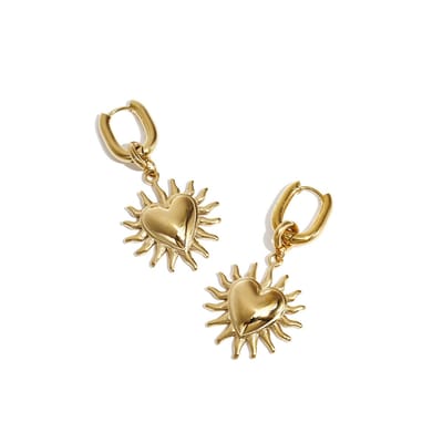 Oorbellen hartjes zon - waterproof