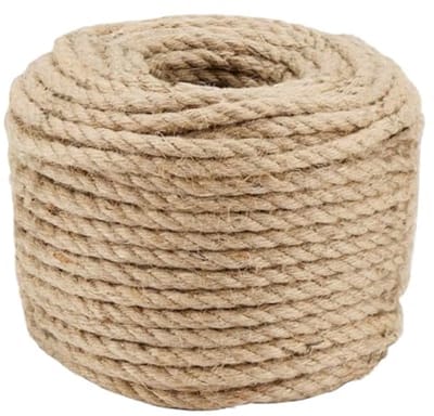 Sterk 8 mm jute touw, 50 m natuurlijk touw voor tuinieren en decoratie