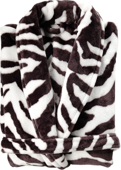 Zohome Badjas Zebra - Kamerjas voor Dames en Heren - Maat L - Ochtendjas - Geschikt voor de Sauna - Bruin
