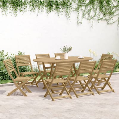 vidaXL - Inklapbare - stoelen - 8 - st - 48,5x61,5x87 - cm - massief - acaciahout
