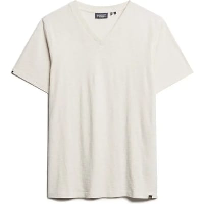 Superdry - Slub-T-shirt met V-hals en korte mouwen - Heren - T-shirts