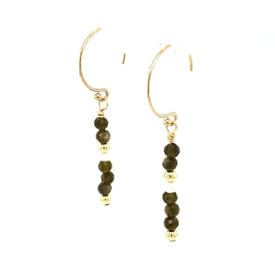 Pat's Jewels Oorbellen - Minimalistische Oorbellen - Edelsteen Hanger - Gold Filled