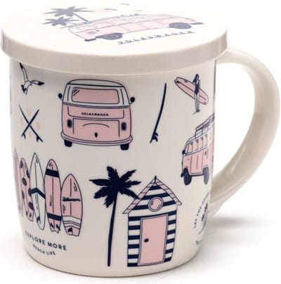 Beker/Mok - Volkswagen Busje Explore - VW T1 - Incl. Infuser & Deksel - 350ml