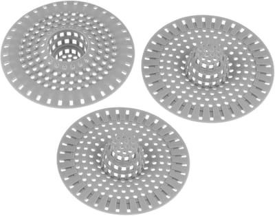 Haaropvanger Afvoer - Badkamer Zeef - Verstopping Voorkomen - Flexibel Siliconen Materiaal - 12.3 cm - Grijs