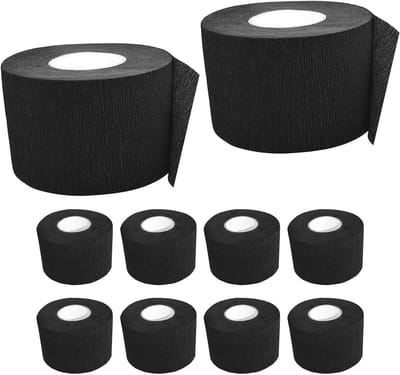 Wegwerp Nekpapier - Beschermingsstrips Haar - Salon Behandelingen - Rekbaar Comfort - 10 Stuks - Zwart