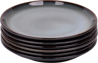 Kade 171 Porto ontbijtborden 6 stuks 22 cm - Portugees stoneware blauw met groen