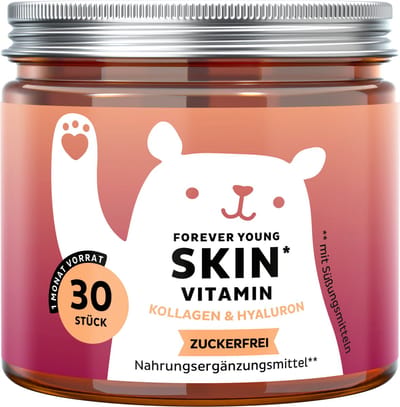Bears with Benefits Collageen en Hyaluronzuur Gummies - Voor Huid - Forever Young Vitamine - 30 stuks (1 maand) - Suikervrij