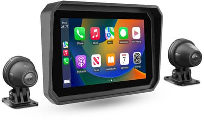 GS Goods BMW Motor Carplay - Motor Carplay Scherm - Dashcam voor Motor - Apple Carplay - Antroid Carplay - Touchscreen - Inclusief Achteruitrijcamera & 4K Dashcam - Inclusief TPMS Sensor - 6 Inch - Zwart