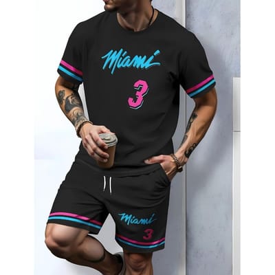 Zomer Heren Nieuw Casual Ademend Korte Mouw T-shirt Shorts Set Casual Sport Set Tweedelig Set M gray