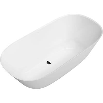 Villeroy & Boch Theano vrijstaand duobad - 155x75cm - kunststof quaryl - ovaal - Alpin Wit