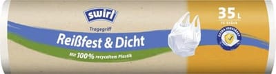 Antibacteriële Vuilniszakken met Draaggreep - 35L - 15 Stuks
